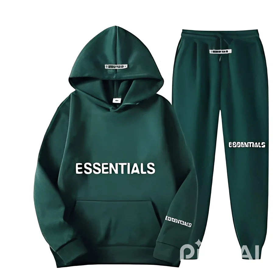 Green Fear Of God Essentials Tracksuit